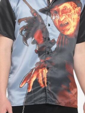 Rare Freddy Vs Jason Freddy Krueger Button-up Shirt Hot Topic